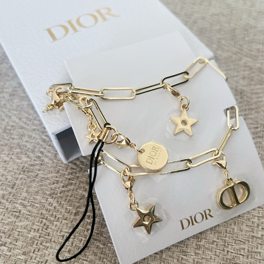 Dior Beauty Gold Phone Charm
